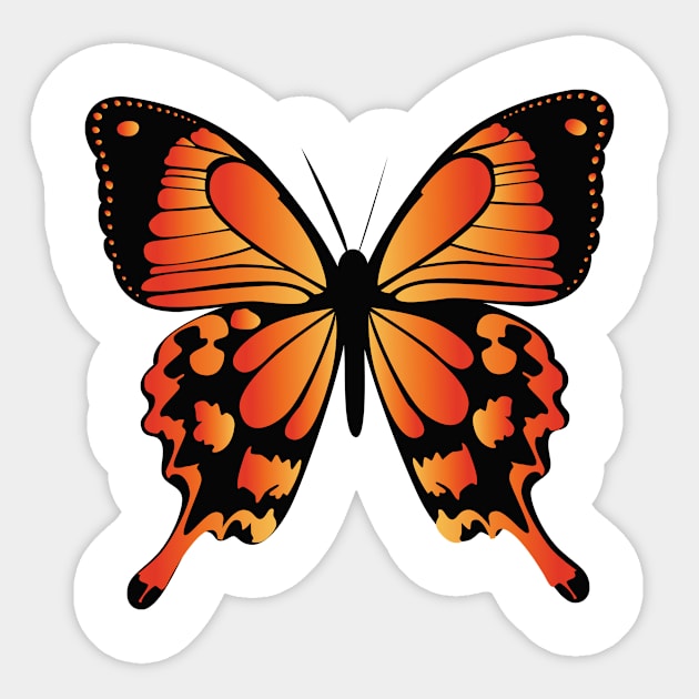 Cute Monarch Butterfly Sticker by Pet & Nature Lovers